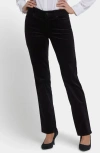 Nydj Marilyn Corduroy Straight Leg Pants In Black