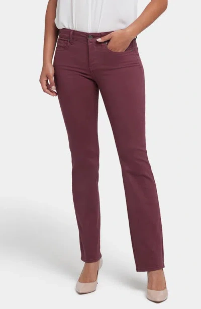 Nydj Marilyn Straight Leg Jeans In Dark Cherry