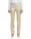 Nydj Marilyn Coated Straight Leg Jeans In Gold Coated