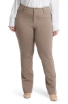 Nydj Marilyn Straight Leg Pants In Brown