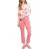 Nydj Marilyn Straight Womens Striped Denim Ankle Jeans In Pink
