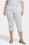 Nydj Marilyn Stripe Straight Leg Capri Jeans In Palencia Stripe