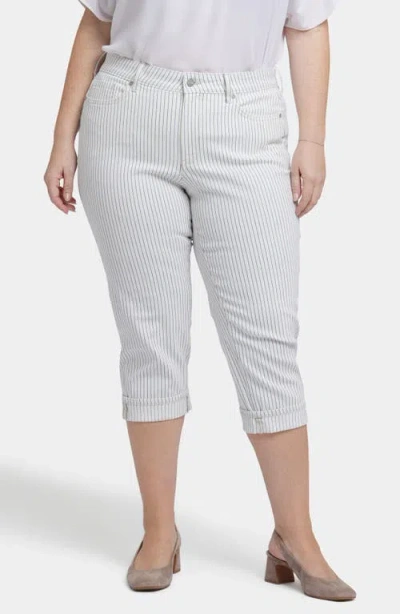 Nydj Marilyn Stripe Straight Leg Capri Jeans In Palencia Stripe