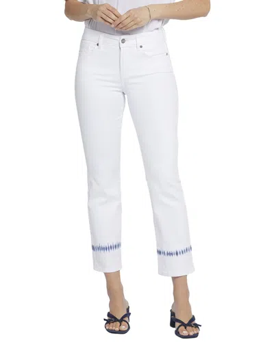 Nydj Plus Marilyn Wave Tie Dye Ankle Crop Jean In White