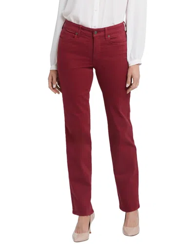 Nydj Marilyn Wild Currant Straight Leg Jean In Red