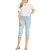 Nydj Petites Sheri Womens Cuffed Denim Ankle Jeans In Multi