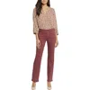 Nydj Marilyn Womens Denim Mid-rise Straight Leg Jeans In Multi