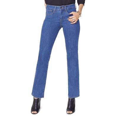 Nydj Marilyn Womens High Rise Denim Straight Leg Jeans In Blue