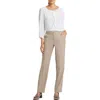 Nydj Marilyn Womens Linen High Rise Straight Leg Pants In Multi
