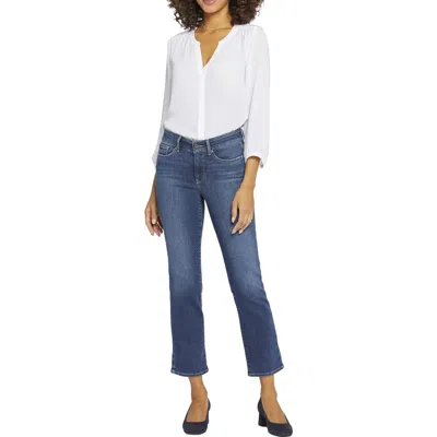 Nydj Marilyn Womens Mid-rise Ankle Straight Leg Jeans In Multi