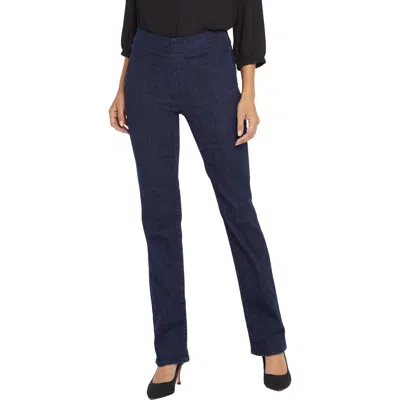 Nydj Marilyn Womens Pull On Flat Front Straight Leg Pants In Multi
