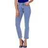 Nydj Marilyn Womens Straight Leg Raw Hem Ankle Jeans In Blue