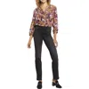 Nydj Marilyn Womens Stretch Denim Straight Leg Jeans In Multi