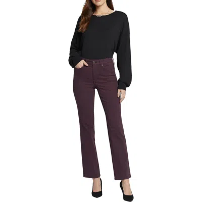 Nydj Marilyn Womens Striped Denim Straight Leg Jeans In Multi