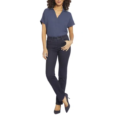 Nydj Marilyn Womens Tummy Slimming Denim Straight Leg Jeans In Basin