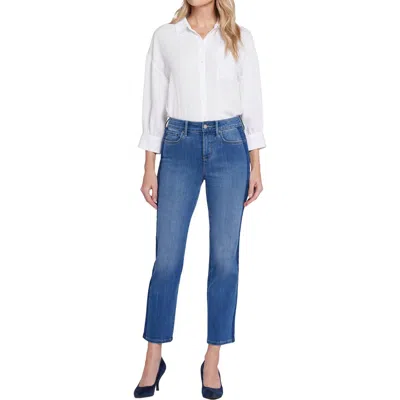 Nydj Marilyn Womens Tummy Slimming Denim Straight Leg Jeans In Multi