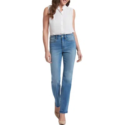 NYDJ MARILYN WOMENS TUMMY SLIMMING DENIM STRAIGHT LEG JEANS
