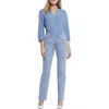 Nydj Waist Match Alina Womens Tummy Slimming Denim Leggings In Multi