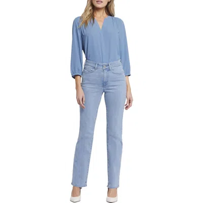 NYDJ MARILYN WOMENS TUMMY SLIMMING DENIM STRAIGHT LEG JEANS