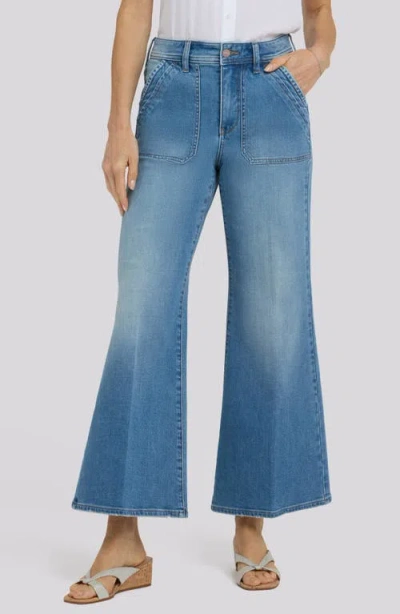 Nydj Mia High Waist Ankle Palazzo Flare Jeans In Blue