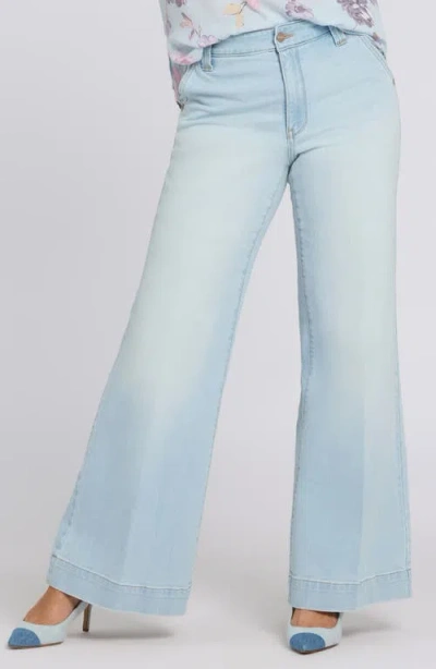 Nydj Mia High Waist Palazzo Flare Jeans In Blue