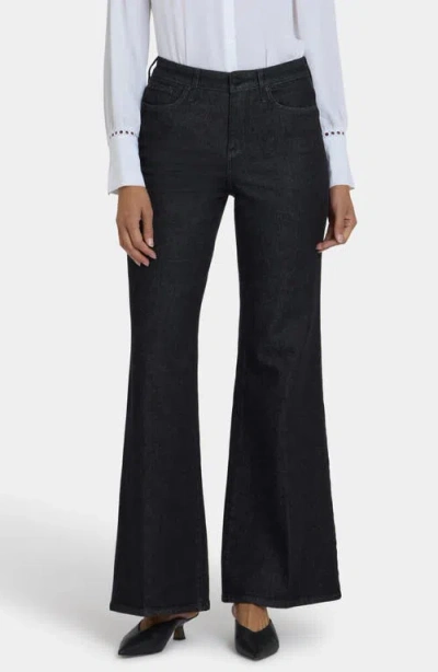 Nydj Mia High Waist Wide Leg Palazzo Jeans In Black