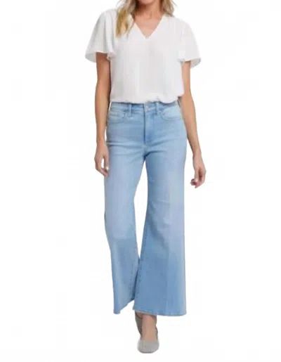 Nydj Mia Palazzo Ankle Jeans In Canary Beach In Blue