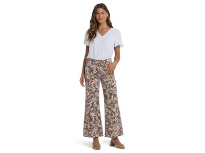 Nydj Mia Palazzo Ankle Jeans In Earth Blooms In Neutral