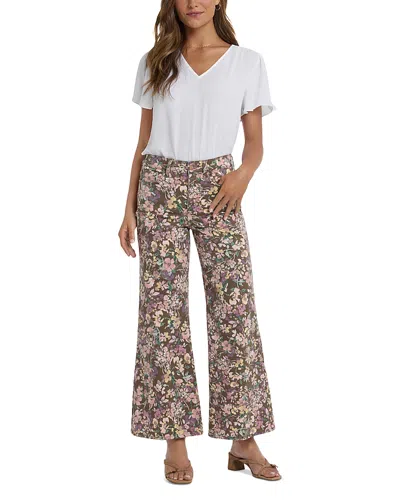 Nydj Mia Palazzo Ankle Jeans In Earth Blooms In Multi