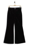 Nydj Mia Palazzo High Waist Ankle Flare Corduroy Pants In Black