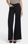 Nydj Mia Palazzo High Waist Flare Jeans In Black
