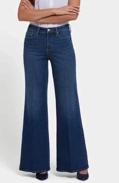 Nydj Mia Palazzo High Waist Flare Jeans In Blue