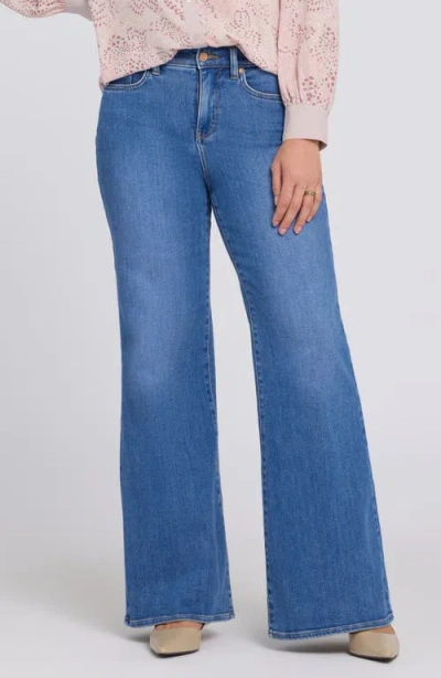 Nydj Mia Palazzo High Waist Flare Jeans In Blue