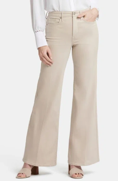Nydj Mia Palazzo High Waist Flare Jeans In Feather