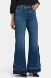 Nydj Mia Palazzo High Waist Release Hem Flare Jeans In Blue