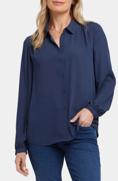 Nydj Modern Blouse In Blue