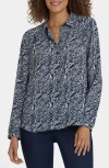 Nydj Modern Blouse In Blue