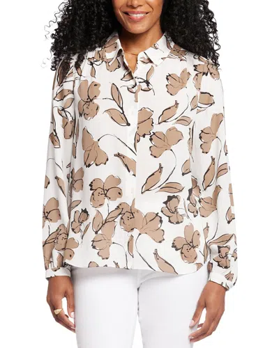 Nydj Modern Blouse In Neutral