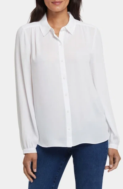 Nydj Modern Blouse In Optic White