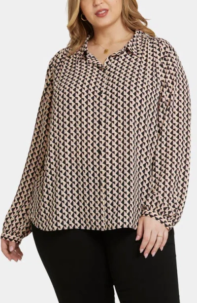 Nydj Modern Floral Blouse In Corinth Peaks