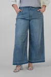 Nydj Mona High Waist Ankle Wide Leg Trouser Jeans In Blue