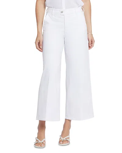 Nydj Mona High Rise Wide Leg Trouser Ankle Jeans In Boardwalk In White