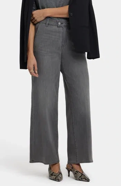 Nydj Mona High Waist Ankle Wide Leg Jeans In Gray