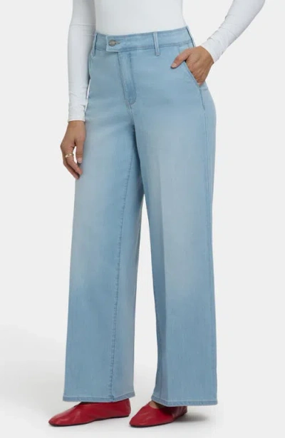 Nydj Mona High Waist Ankle Wide Leg Jeans In Blue