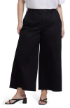 Nydj Mona High Waist Ankle Wide Leg Trouser Jeans In Black