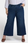 Nydj Mona High Waist Ankle Wide Leg Trouser Jeans In Ibiza Blues