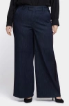 Nydj Mona High Waist Ankle Wide Leg Trouser Jeans In Lightweight Rinse