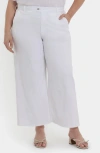Nydj Mona High Waist Ankle Wide Leg Trouser Jeans In Optic White