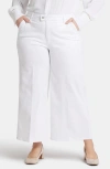 Nydj Mona High Waist Ankle Wide Leg Trouser Jeans In Optic White