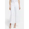 Nydj Mona High Rise Wide Leg Trouser Ankle Jeans In Boardwalk In White